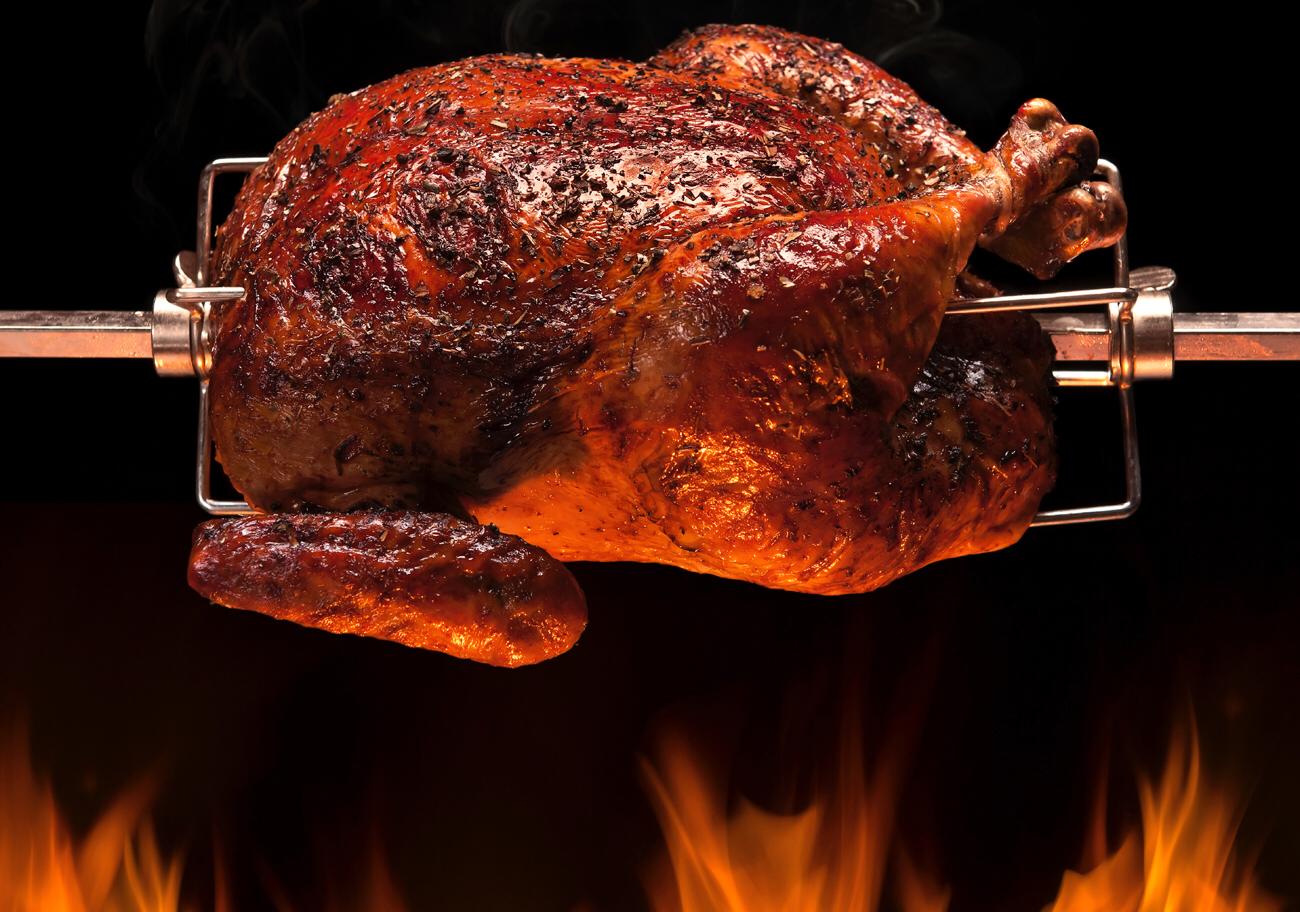 Kamado rotisserie voor large en medium