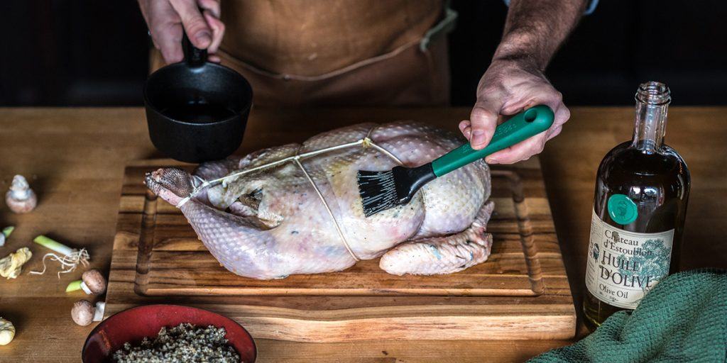 Gietijzeren sauspan + Basting Brush