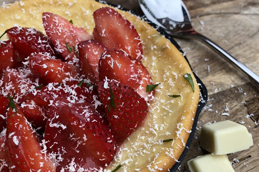 Eindreslutaat-strawberry-cheesecake-aardbeien-witte-chocolade-dessert-bbq-barbecue-kamado-pelletgrill