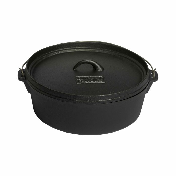 SF666 Smokin-Flavours-Dutch-oven-31cm-Cast-Iron-Pre-Seasoned-Gietijzer-BBQ-Large
