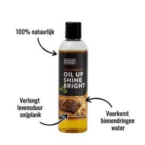 Snijplank onderhoudsolie Smokin' Flavours – Voedingsveilig, Beschermt hout, Eenvoudig in gebruik