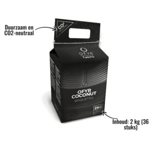 Kokosbriketten 2KG voor Tabl'O OFYR - Duurzaam en CO2-neutraal, Inhoud: 2 kg (36 stuks)